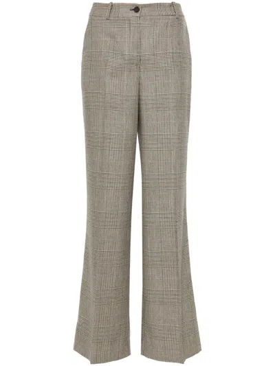P.A.R.O.S.H CHECKED FLARED TROUSERS