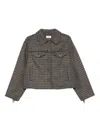 P.a.r.o.s.h Fringed Jacket Jackets Grey In Gray
