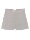 P.a.r.o.s.h Checked Linen Bambu Shorts With Belt Loops