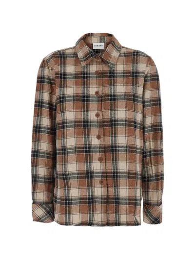 P.a.r.o.s.h Checked Sequin-embellished Shirt In Brown
