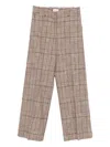 P.a.r.o.s.h Checked Straight-leg Trousers In Brown