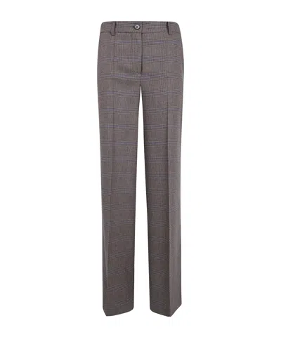 P.a.r.o.s.h Checked Tailored Trousers In Brown
