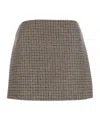 P.a.r.o.s.h . Checked Wool Mini Skirt In Multi