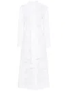 P.a.r.o.s.h . Light Grey Shirt Dress With Embroidery In ホワイト