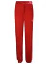 P.a.r.o.s.h Velvet-finish Straight Trousers In Red