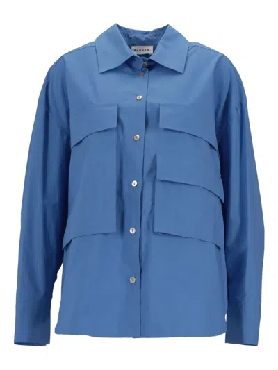 P.a.r.o.s.h Canyox Long-sleeved Buttoned Shirt In Blue