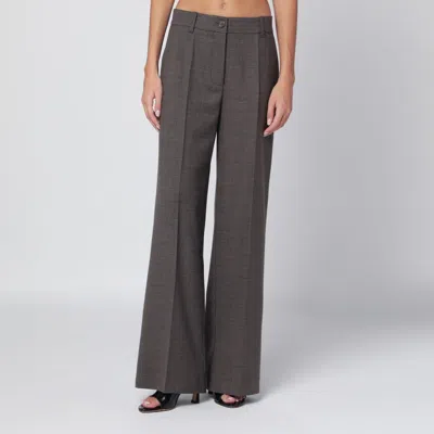 P.A.R.O.S.H P.A.R.O.S.H. CHESTNUT-COLOURED WOOL BLEND TROUSERS
