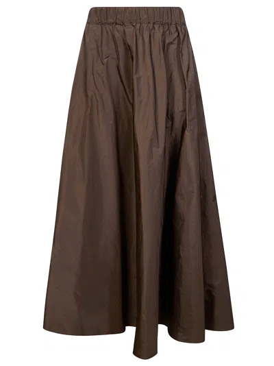 P.a.r.o.s.h Parosh Chic Long Skirt For Women - Ss26 Collection In Brown