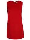 P.a.r.o.s.h Parosh Chic Sleeveless Wool Dress With Zip Closure In Red