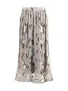 P.a.r.o.s.h P. A.r. O.s. H. Chiffon Pleated Skirt In Gray