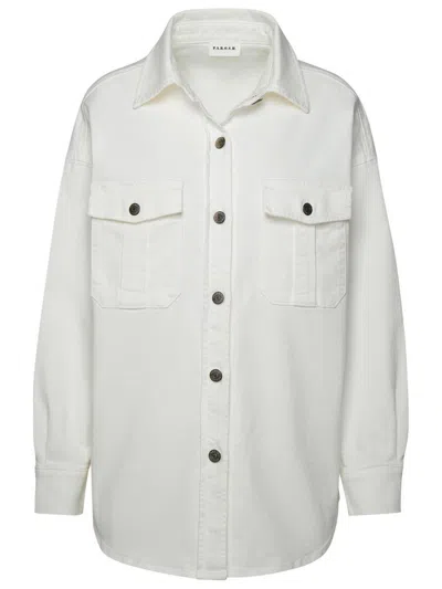 P.A.R.O.S.H P.A.R.O.S.H. 'CHIMERA' WHITE COTTON BLEND SHIRT