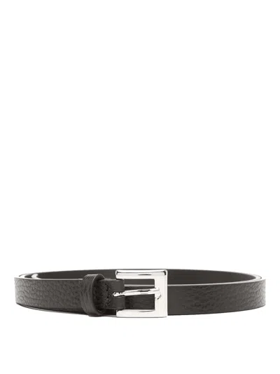 P.a.r.o.s.h Bobelt Leather Belt In Black