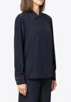 P.a.r.o.s.h . Seam-detail Button-up Shirt In Navy