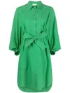 P.a.r.o.s.h . Classic Shirt Design Midi Dress In Green