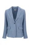 P.a.r.o.s.h Notched-lapel Single-breasted Blazer In Blue