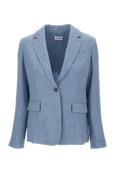 P.A.R.O.S.H CLEAR BLUE JACKET WITH MINIMALIST SILHOUETTE