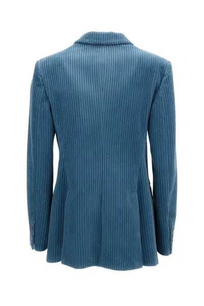 P.a.r.o.s.h Clear Blue Jacket With Silhouette