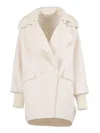 P.a.r.o.s.h Ribbed-cuff Wool Coat In Neutral