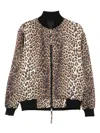 P.a.r.o.s.h Parosh Leopard Print Bomber Jacket In Brown