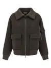 P.a.r.o.s.h P. A.r. O.s. H. Wool Jacket With A Wide Collar In Brown