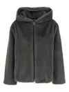 P.a.r.o.s.h Parosh Faux Fur Jacket In Gray