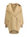 P.a.r.o.s.h P. A.r. O.s. H. Double-breasted Beige Coat In Multi