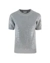 P.a.r.o.s.h Cobalt Grey Knit T-shirt In Gray