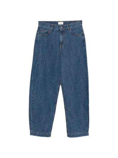 P.a.r.o.s.h Cojin Five-pocket Tapered Jeans In Blue