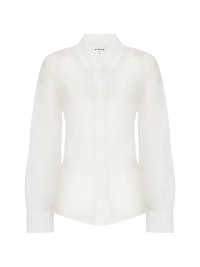 P.a.r.o.s.h Collared Long-sleeve Shirt In White