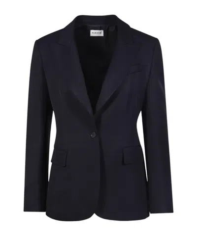 P.a.r.o.s.h . Collared Single-breasted Blazer In Black
