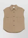 P.a.r.o.s.h Collared Sleeveless Top Front Pockets
