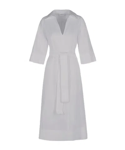 P.a.r.o.s.h . Collared Tie-detailed Dress In Multi