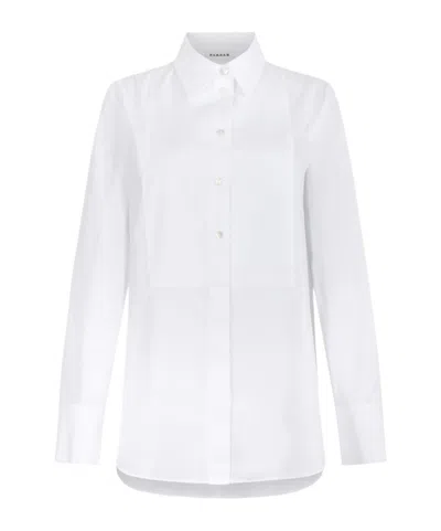 P.a.r.o.s.h Color-block Long-sleeve Shirt In White
