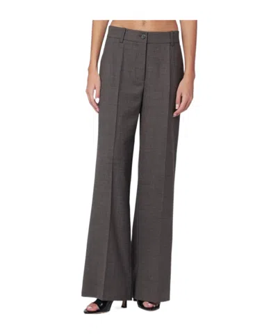 P.a.r.o.s.h Coloured Wool Blend Trousers In Brown