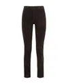 P.a.r.o.s.h Slim-cut Ankle-length Trousers In Goat Suede In Black