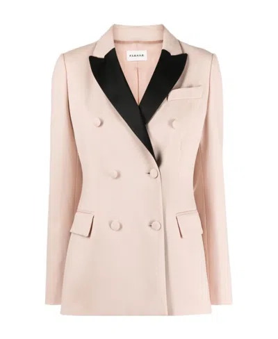 P.a.r.o.s.h Contrasting-lapels Virgin Wool Blazer In Pink