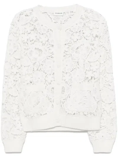 P.a.r.o.s.h Copper Cardigan In White
