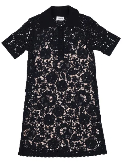 P.a.r.o.s.h . Copper Cotton Mini Dress In Black