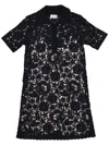 P.a.r.o.s.h Floral-lace Detailing Mini Dress In Blue