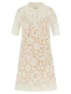 P.a.r.o.s.h Guipure Lace Mini Shirt Dress