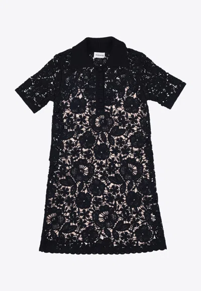 P.A.R.O.S.H COPPER FLORAL KNIT MINI DRESS
