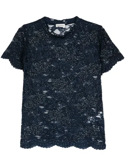 P.a.r.o.s.h Corded-lace Blouse In Blue