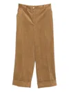 P.a.r.o.s.h Corduroy Cuffed Pants In Brown