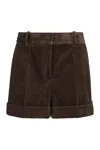 P.a.r.o.s.h Parosh Corduroy Shorts In Brown