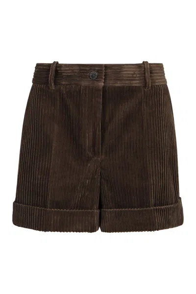 P.a.r.o.s.h . Corduroy Shorts In Brown
