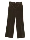 P.a.r.o.s.h Parosh Wide Leg Courduroy Trousers In Green