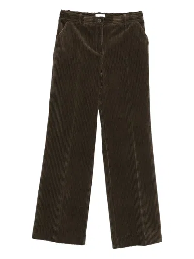 P.a.r.o.s.h Corduroy Straight-leg Trousers In Green