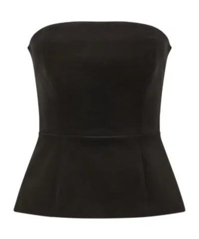 P.a.r.o.s.h Cotton Bustier In Black
