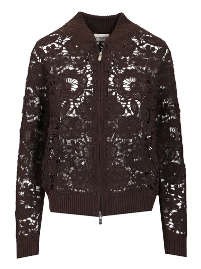 P.A.R.O.S.H COTTON LACE BOMBER JACKET
