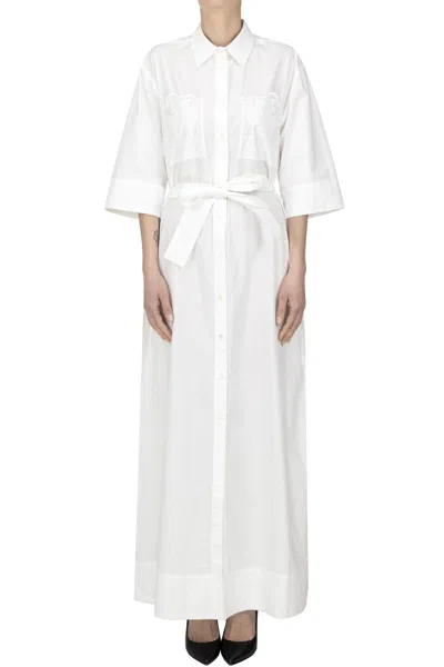 P.a.r.o.s.h Short-sleeved Shirt Dress In White